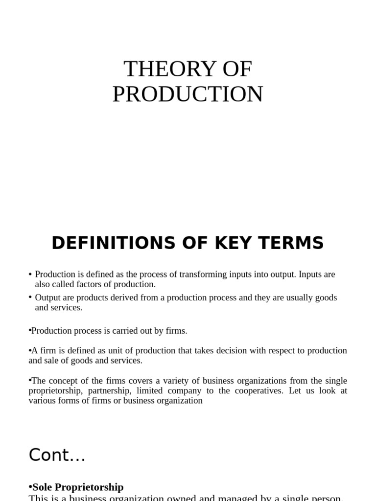 Key Concepts in Production Theory | PDF | Marginal Cost | Labour Economics