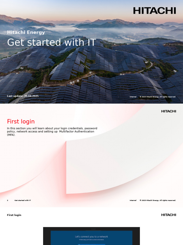 Hitachi Energy IT First Login Guide | PDF | Computer Security | Security