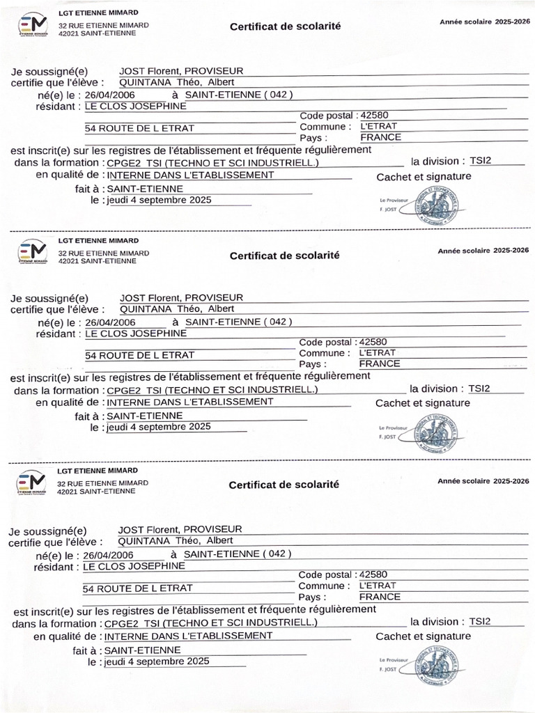 Certif Scola | PDF