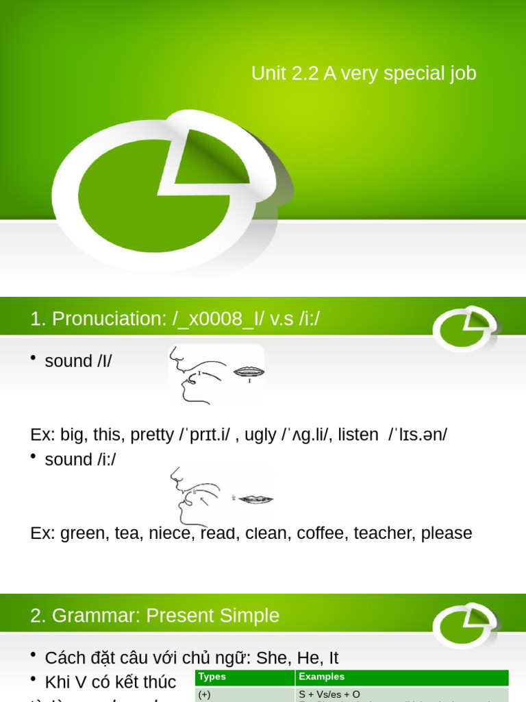 Unit 2.2: Pronunciation and Grammar Guide | PDF