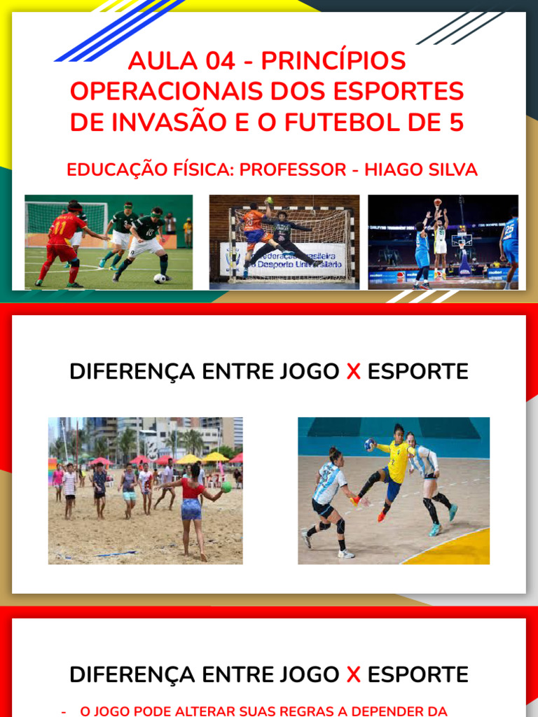 Princípios dos Esportes de Invasão e Futebol de 5 | PDF | Futebol ...