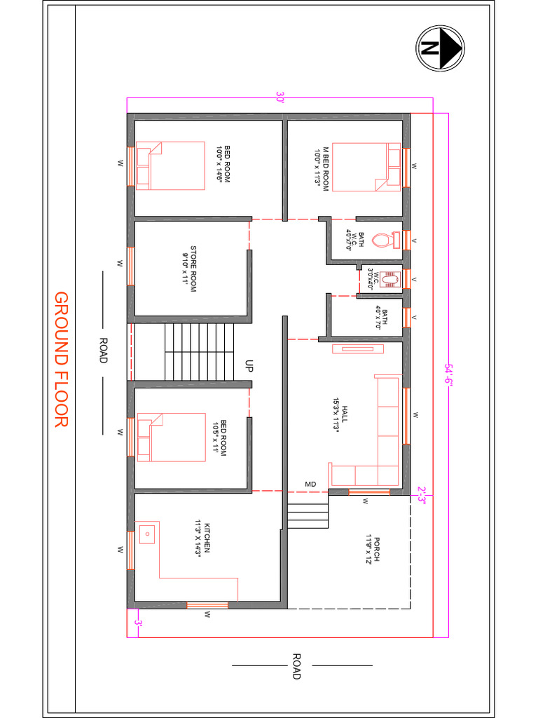 Ground Floor Room Dimensions Layout | PDF