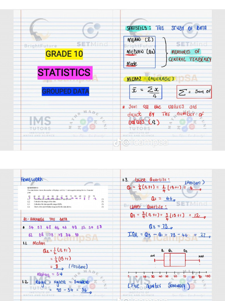 Statistics Grouped Data | PDF