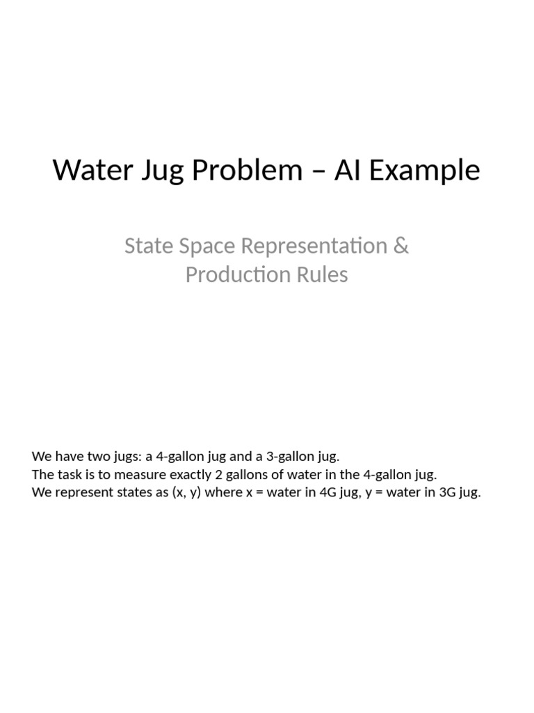 Water Jug Problem | PDF