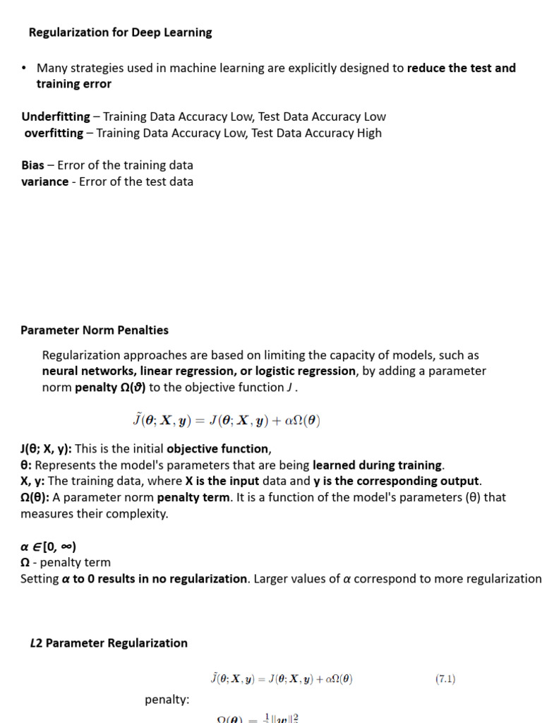 Deep Learning Regularization Techniques | PDF | Loss Function | Errors ...