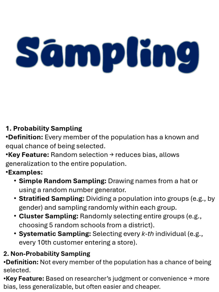 Sampling Methods and Survey Design Explained | PDF | Sampling ...