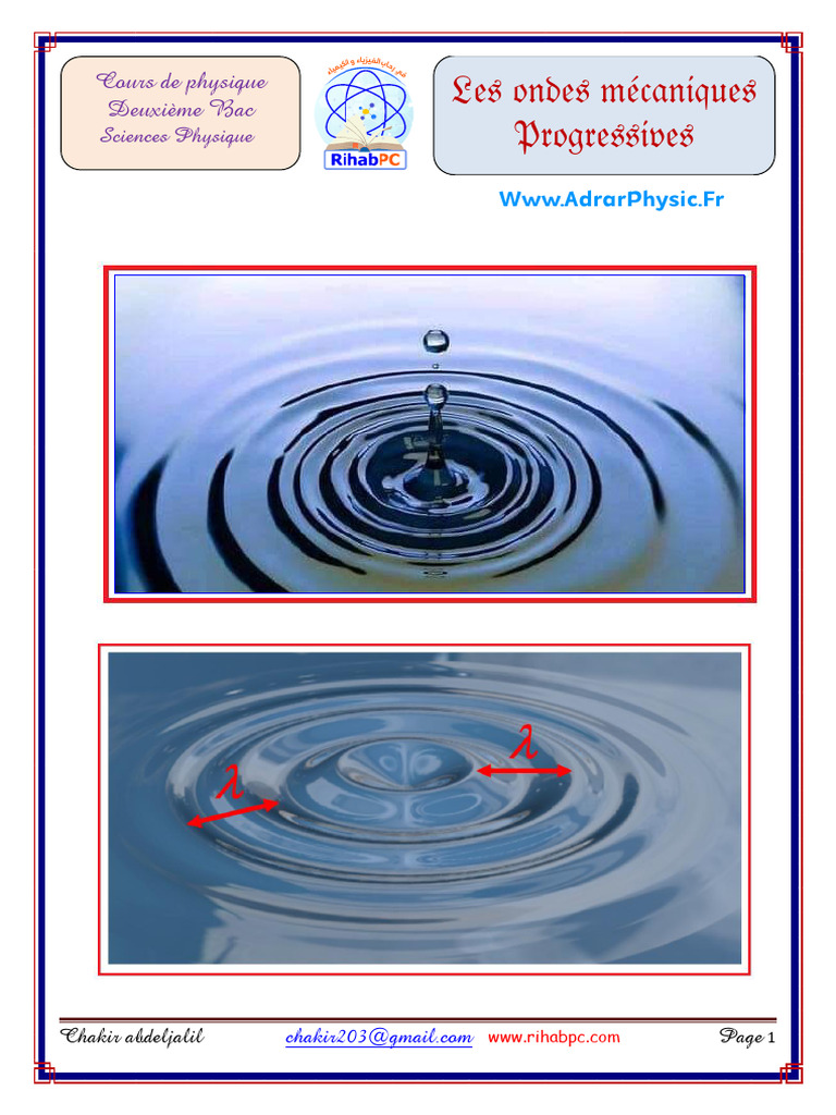 Ondes Mécaniques : Cours Bac 2 | PDF | Vagues | Phénomène physique