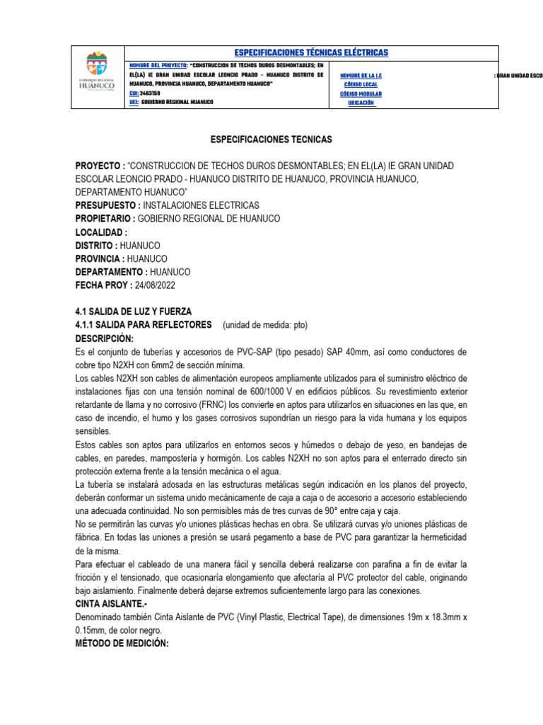 Ee - Tt. Electricas | PDF | Tubería (transporte de fluidos) | Aislador ...
