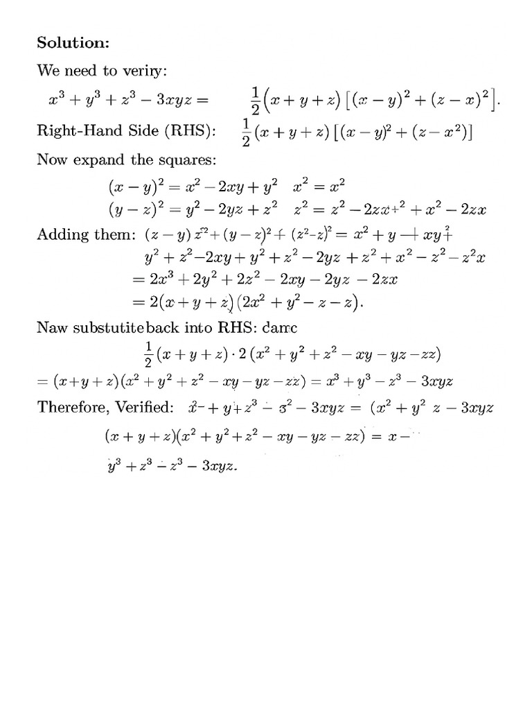 Math Identity Verification | PDF