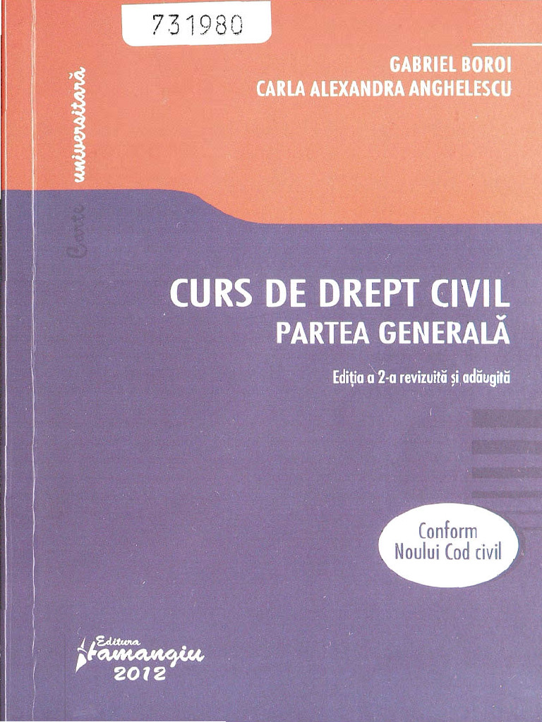 BOROI Curs de Drept Civil | PDF