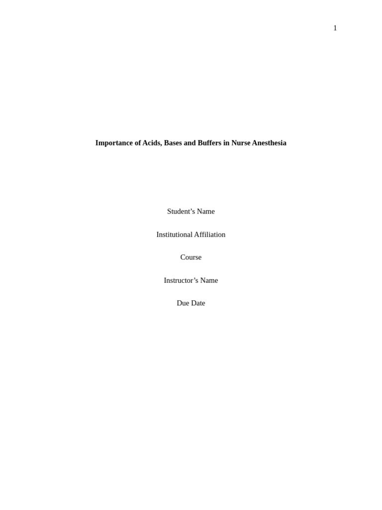 Acids, Bases and Buffers | PDF | Buffer Solution | Physiology