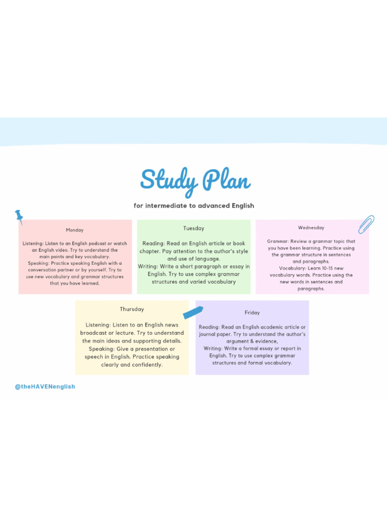 Study Plan | PDF