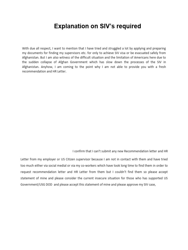 Statements For LOR & HR LETTER | PDF
