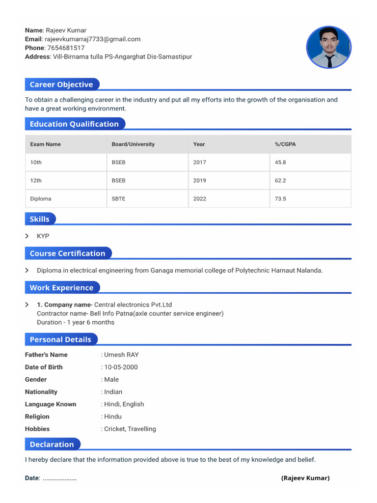 Rajeev Resume | PDF