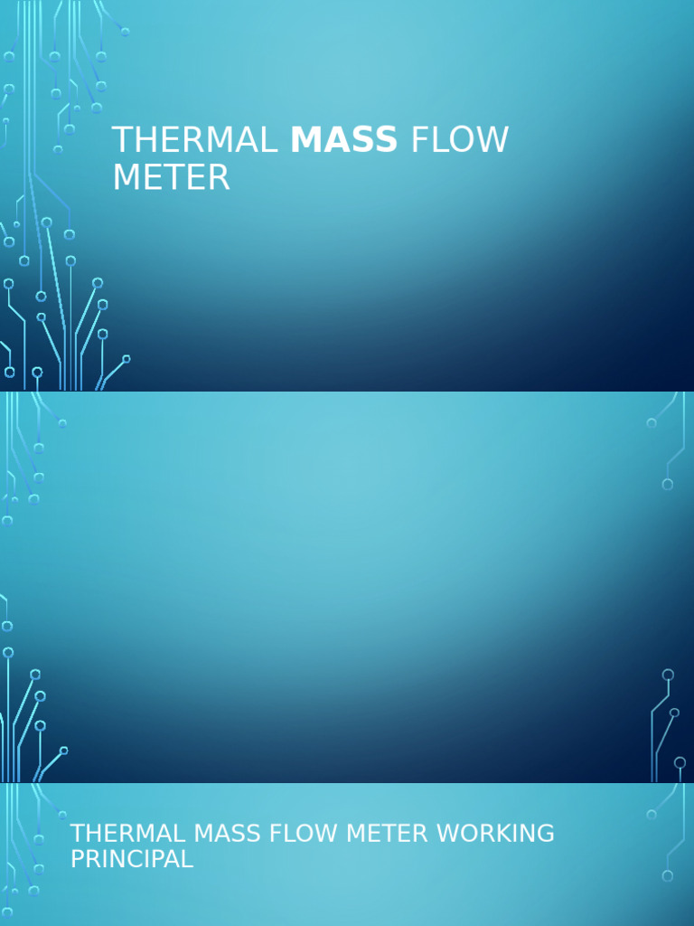 Thermal Flow Meter | PDF