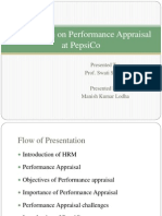 PepsiCo's Performance Appraisal Process