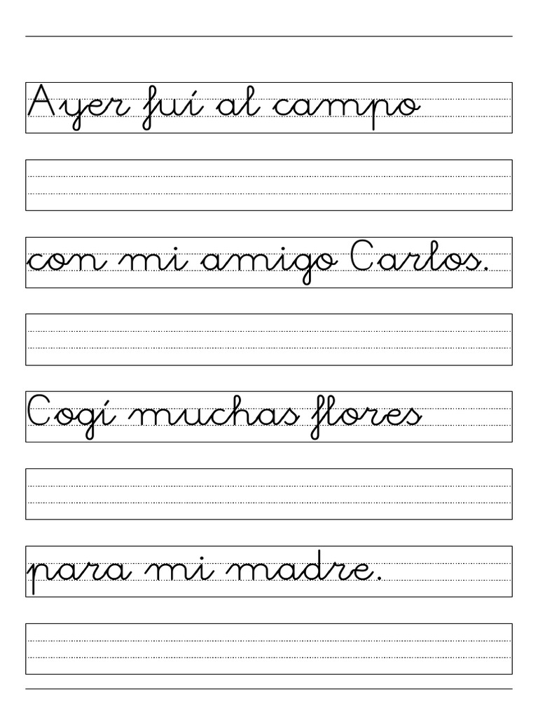 Ejercicios de Escritura. | PDF