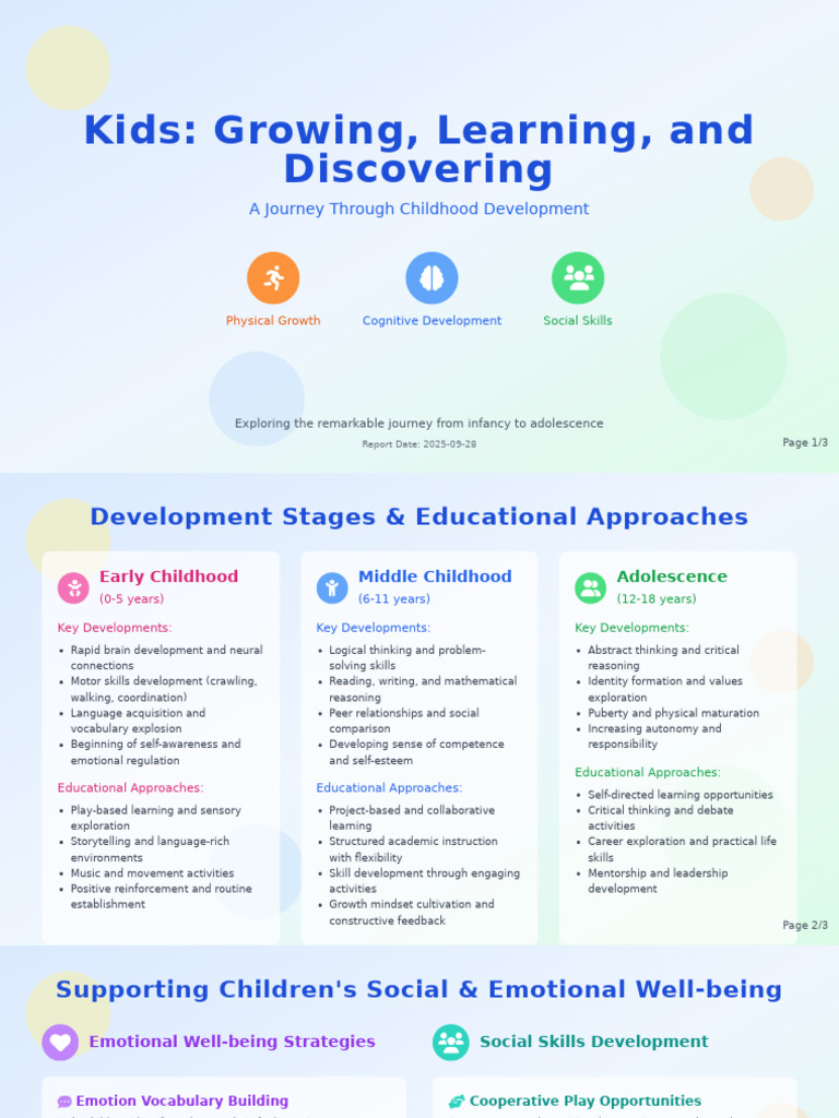 Childhood Development: Key Stages & Strategies | PDF | Adolescence ...