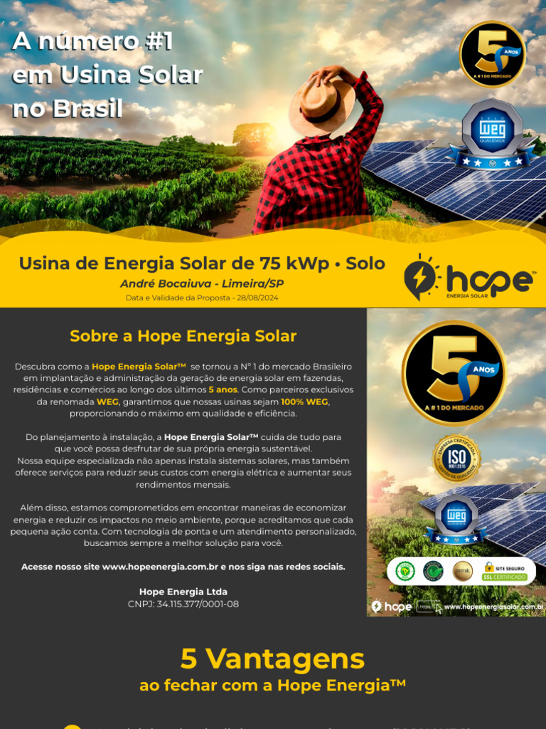 André Bocaiuva - Limeira - PA - Proposta Usina 75kW Solo - Hope Energia ...