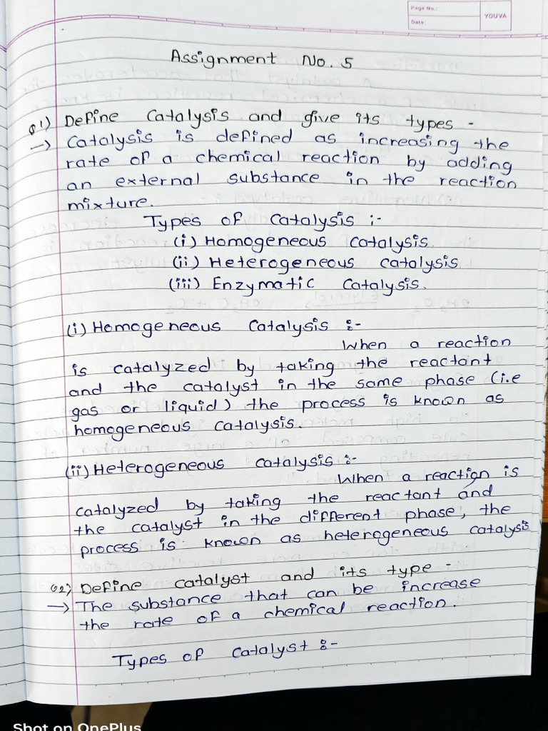 Chemistry Assignment No.5 | PDF