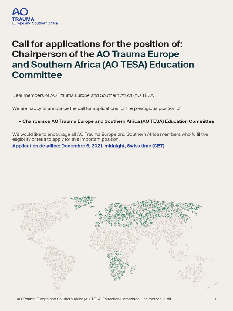 AO TESA Education Chairperson Application | PDF | Group Decision Making ...