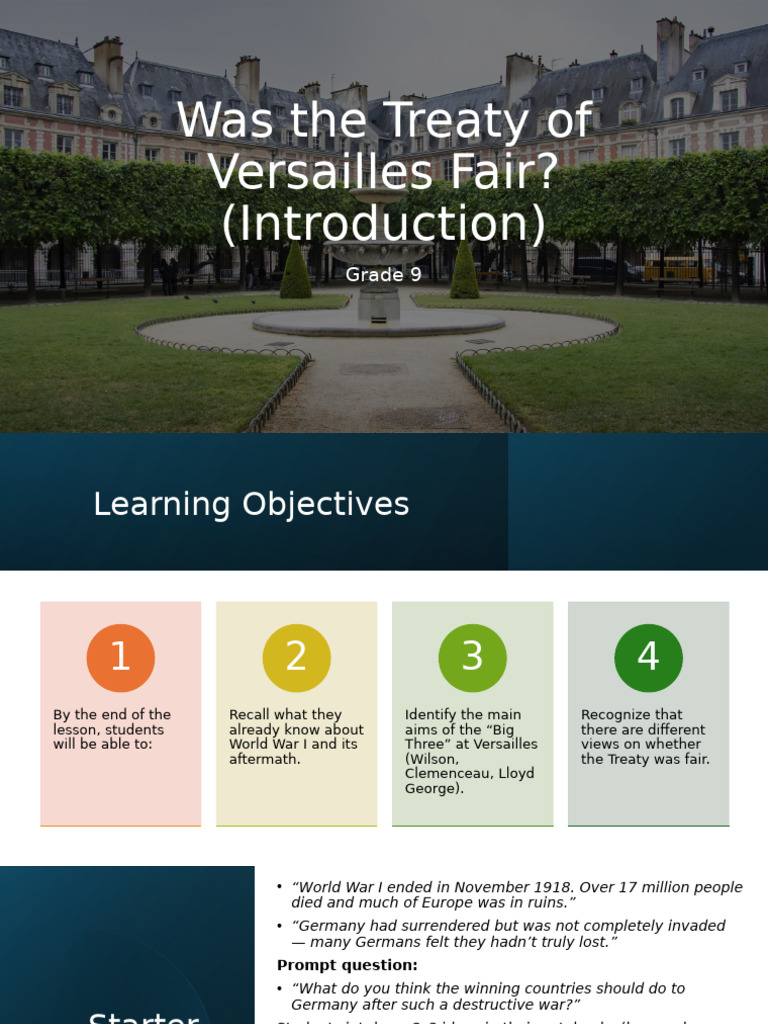 Analyzing the Fairness of the Treaty of Versailles | PDF | Treaty Of ...