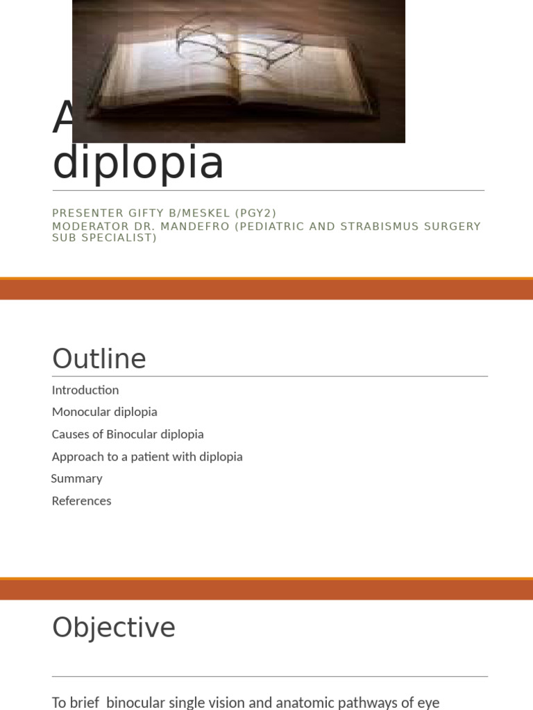 Approach To Diplopia 1 | PDF | Ophthalmology | Medical Specialties