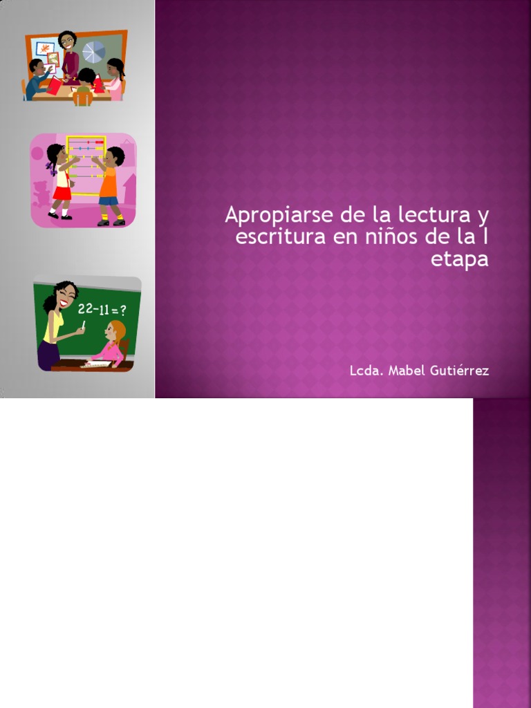 Apropiacion de La Lectura y Escritura en La I Etapa | PDF | Lectura ...