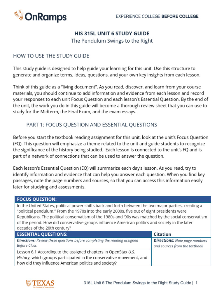 Unit 6 Study Guide: Political Conservatism | PDF | War On Terror ...