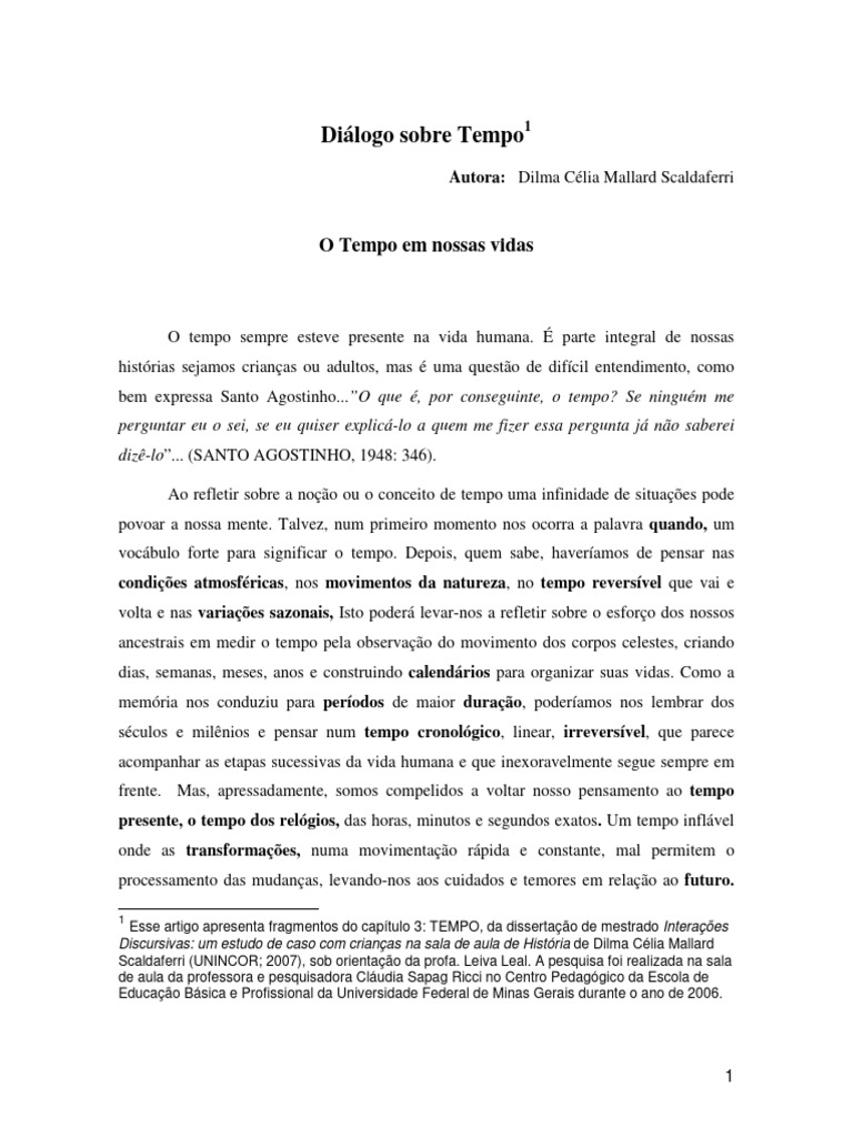 Reflexões sobre o Tempo e sua História | PDF | Tempo | Sociologia
