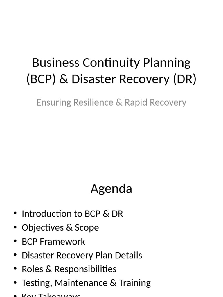 Business Continuity & Disaster Recovery Guide | PDF | Systems Thinking ...