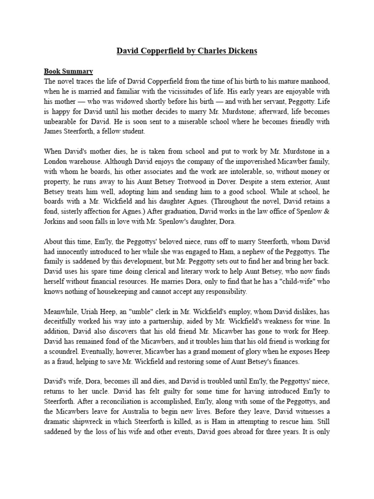 Wa0002. | PDF | David Copperfield | Charles Dickens