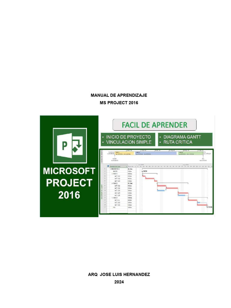 Manual MS Project 2016 en Español PDF | PDF | Gestión de proyectos ...