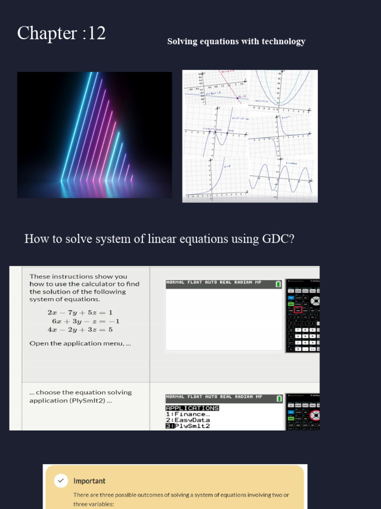 Chapter 12-Solving Equations With Technology0 | PDF