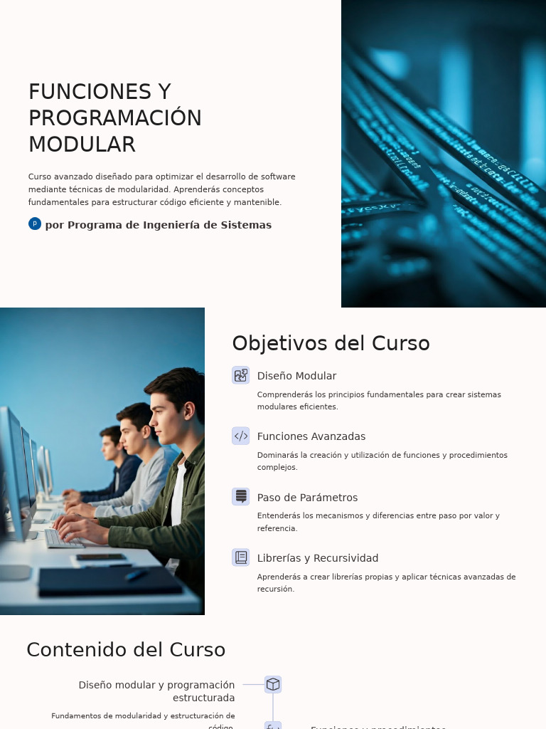 Programación Modular y Funciones Avanzadas | PDF | Lenguaje de ...