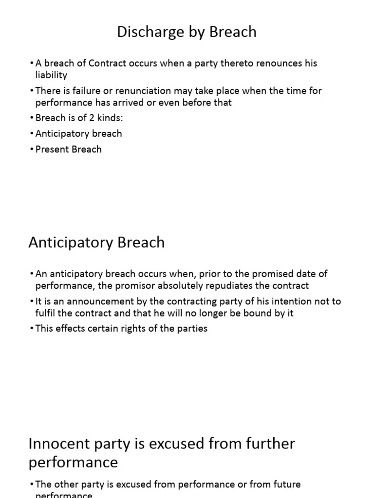 Understanding Breach of Contract Types | PDF | Damages | Breach Of Contract