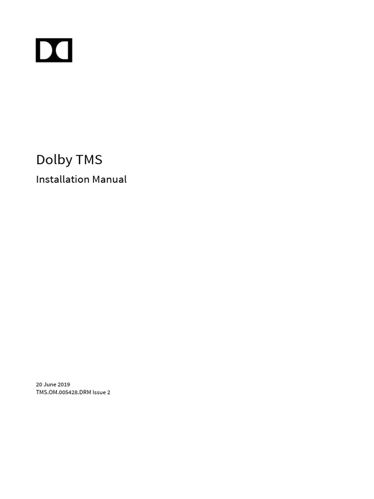 Dolby TMS Installation Guide | PDF | Computer Network | Operating System