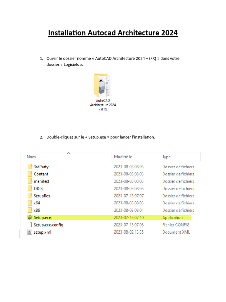 Installation d'AutoCAD Architecture 2024 | PDF