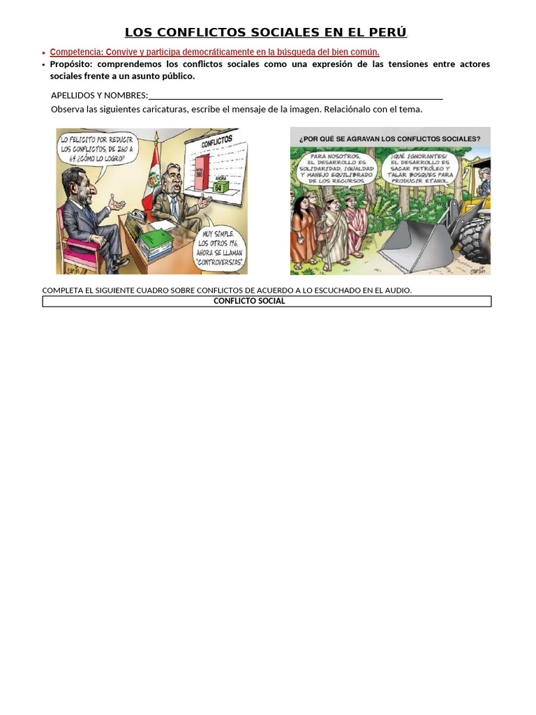 Conflicto Social en El Peru | PDF