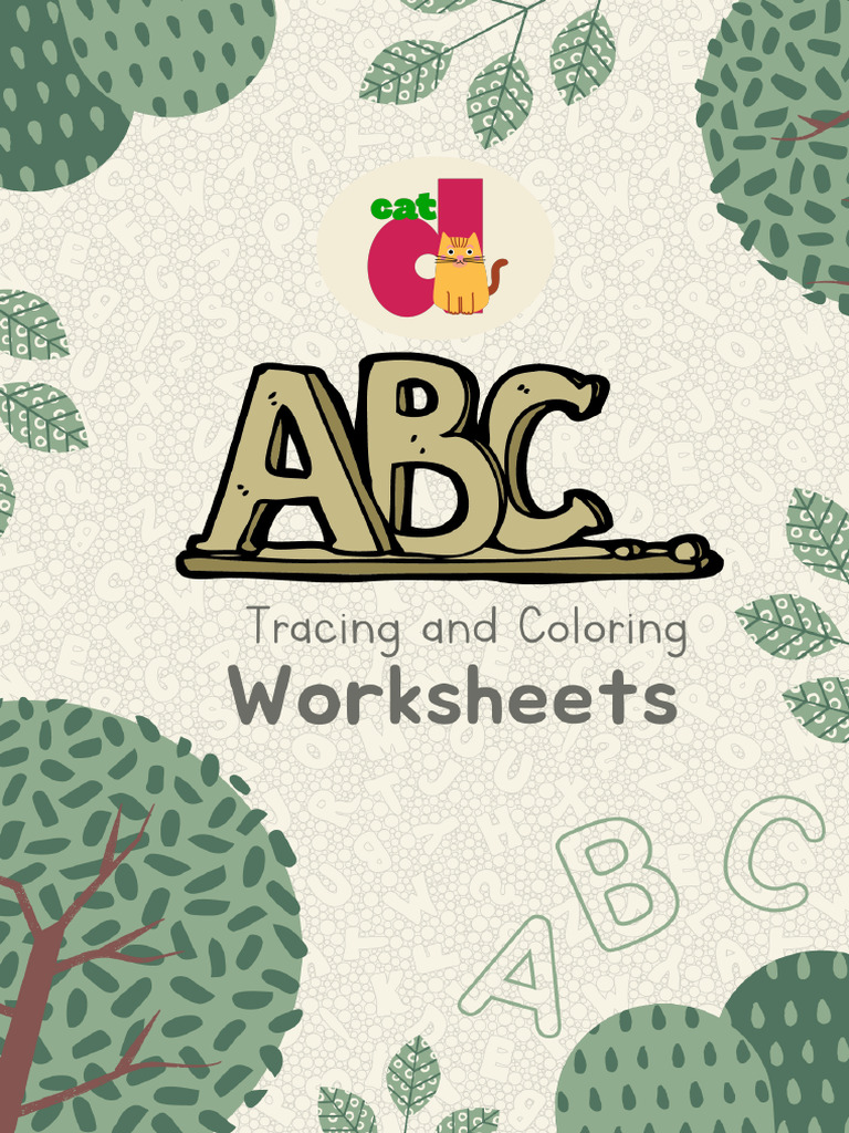 ABC Tracing and Coloring Worksheets | PDF