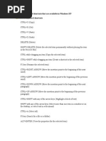 List of The Keyboard Shortcuts That Are Available in Windows XP General Keyboard Shortcuts