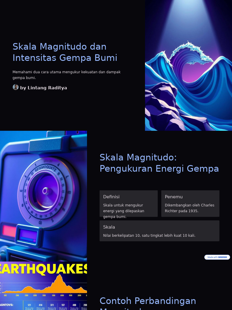 Skala Magnitudo dan Intensitas Gempa | PDF