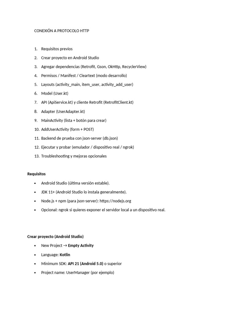 Conexión HTTP en Android con Retrofit | PDF | Software Development ...