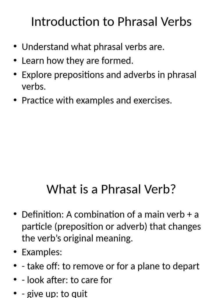 Mastering Phrasal Verbs: A Guide | PDF | Verb | Morphology