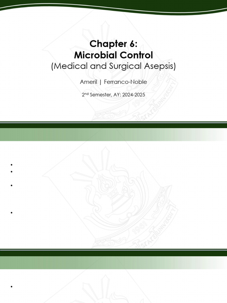 Microbial Control in Healthcare Settings | PDF | Infection | Disinfectant