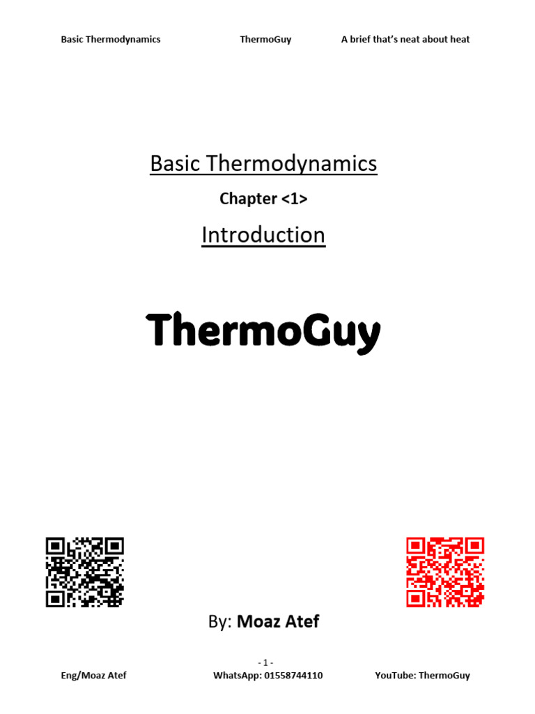 Basic Thermo - CH (1) Introduction | PDF