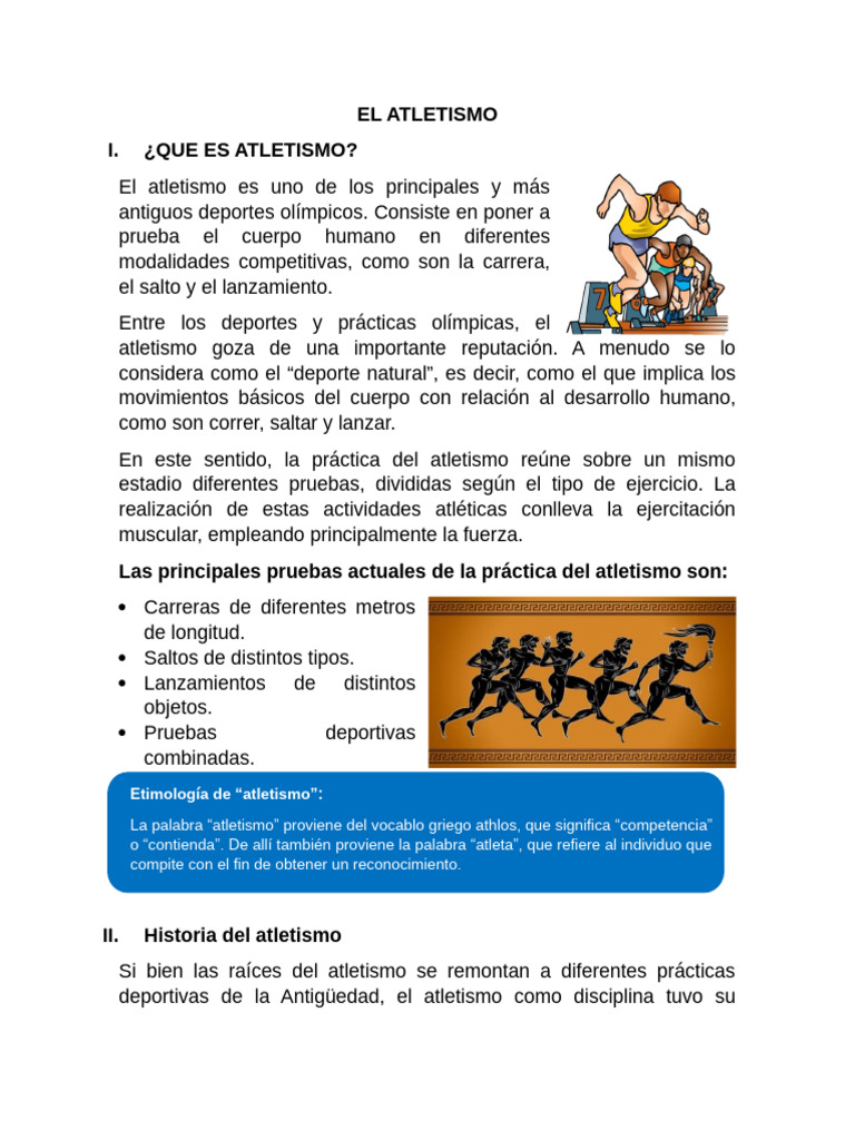El Atletismo | PDF | Deporte del atletismo | Maratón