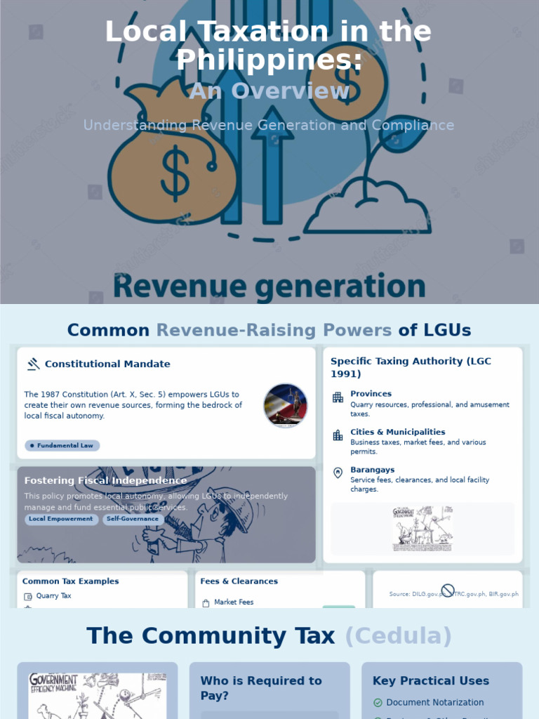 Local Taxation Overview in the Philippines | PDF | Taxes | Fee