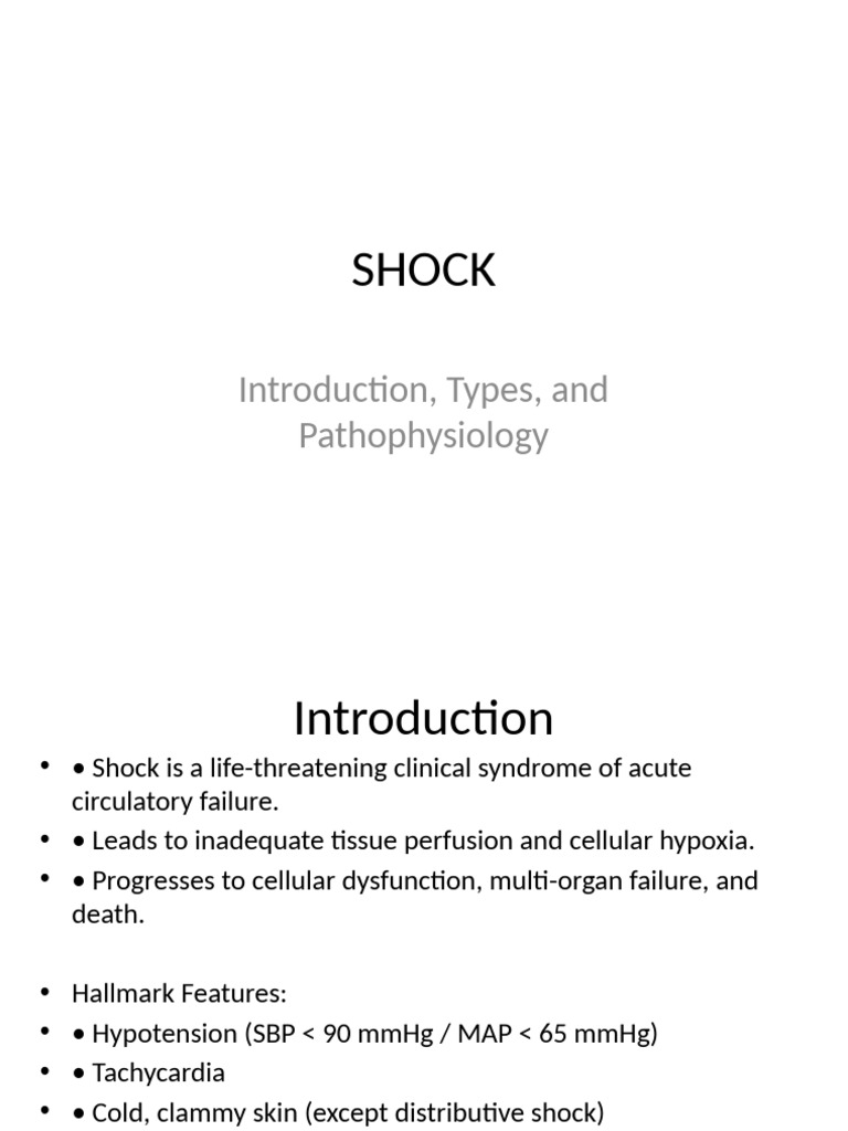 SHOCK Final Presentation | PDF | Shock (Circulatory) | Medical Emergencies