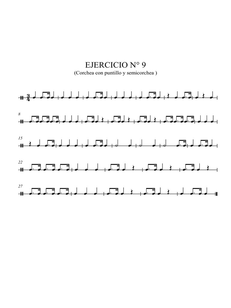 Exercices de musique : Corchea et Semicorchea | PDF